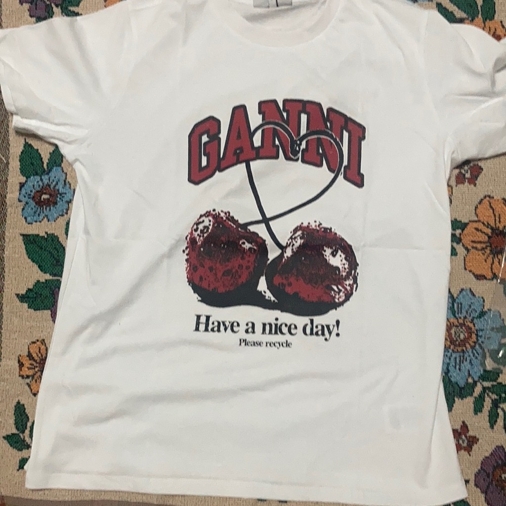 New Ganni Women’s Printed T-Shirt